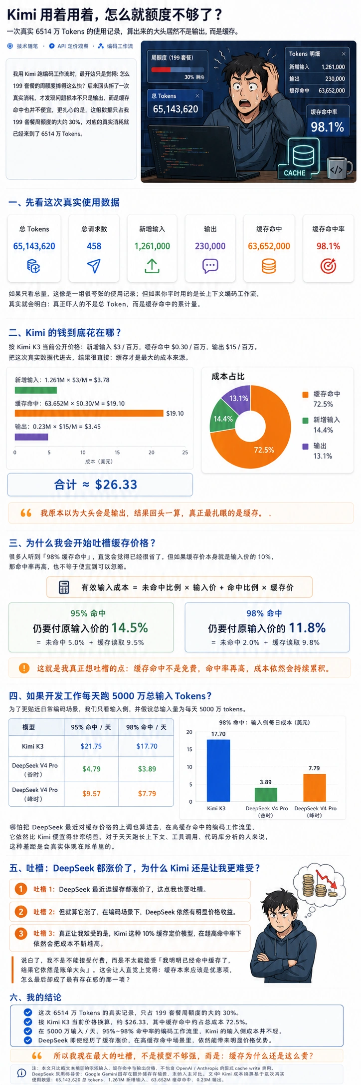 Kimi 使用与缓存成本概览